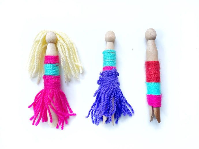 Clothespin Wrap Dolls