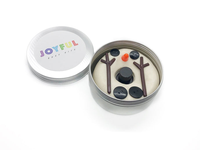 Snowman Play Dough Tin